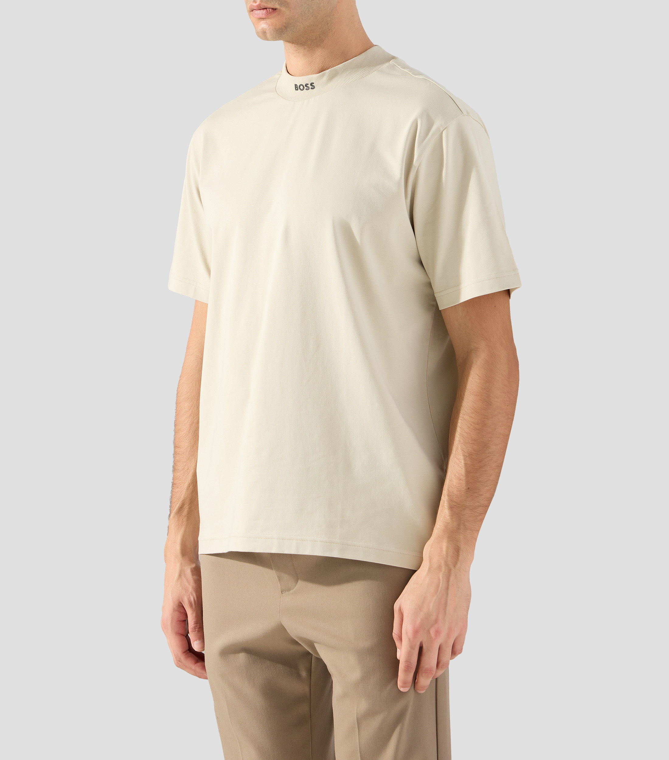 Playera cuello redondo manga corta lisa Hombre